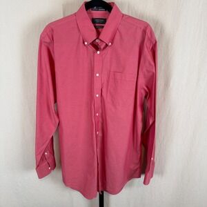 Nordstrom Men's Shop Smartcare Coral Dress Shirt 16 35 Traditional Fit‎ Cotton